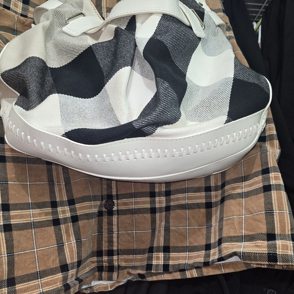❄️❄️❄️❄️ NEED GONE LIKE NEW Burberry Bag  MegA Check Nova Leather Buckle Hobo - Picture 13 of 16